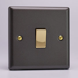 Revive Single Light Switch - Slate Grey  Medium Image