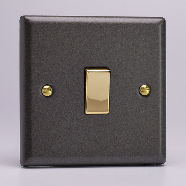 Revive Single Light Switch - Slate Grey  Large Image