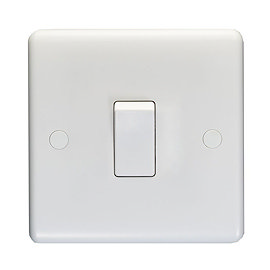Revive Single Light Switch - White Large Image