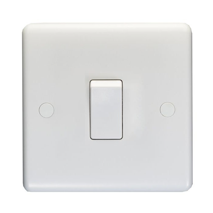 Revive Single Light Switch - White Large Image