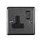 Revive Single Plug Socket - Black Nickel Large Image