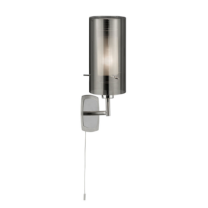 Revive Single Wall Light with Smoked Glass Tube Shade Large Image
