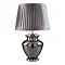 Revive Smoked Glass Urn Table Lamp with Grey Pleated Shade Large Image