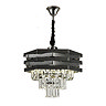 Revive Spencer Black Crystal Round Chandelier