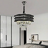 Revive Spencer Black Crystal Round Chandelier