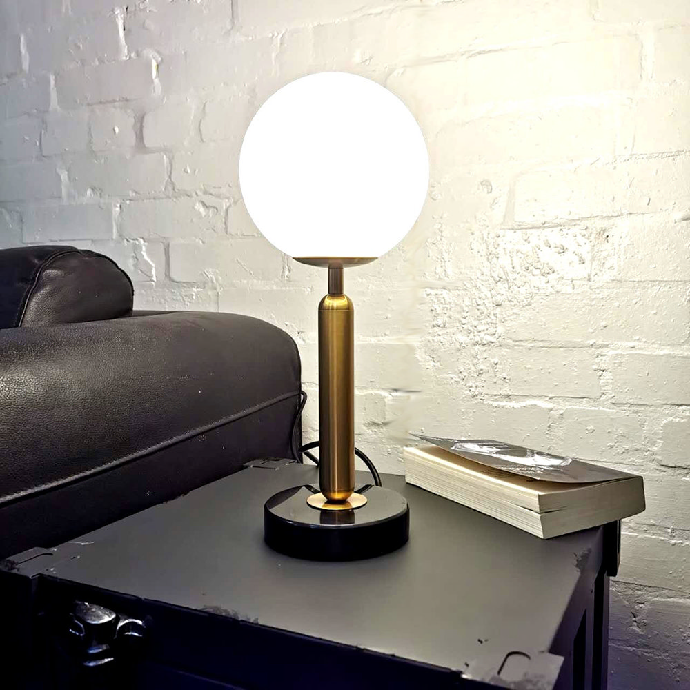 White globe hot sale table lamp