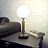 Revive Sphere Brushed Brass Table Lamp