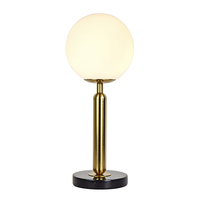 Revive Sphere Brushed Brass Table Lamp