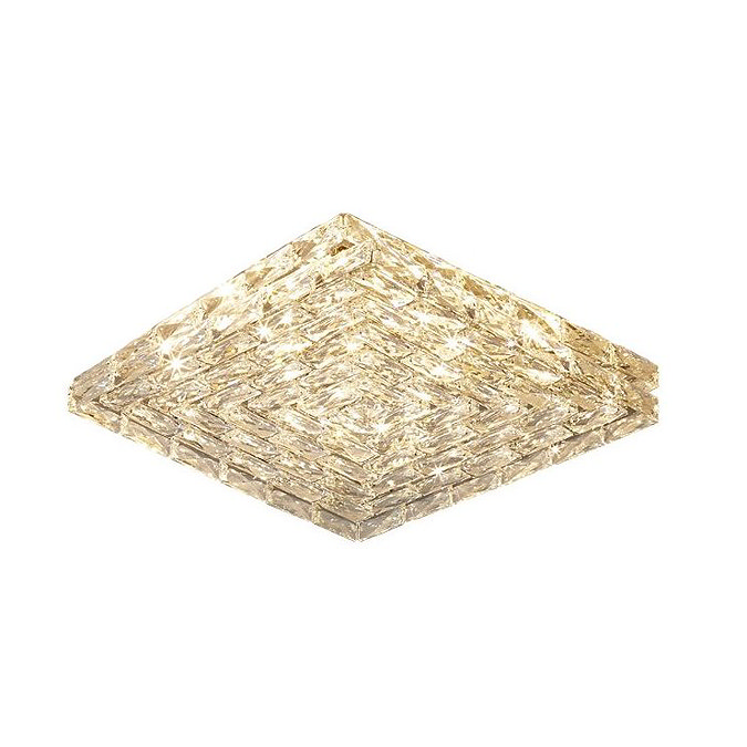 Revive Square Crystal Glass Ceiling Light