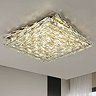 Revive Square Crystal Glass Ceiling Light