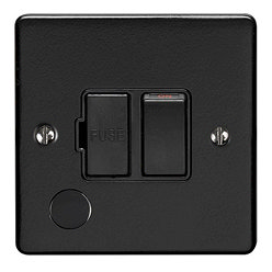 Revive Switched Fused Spur with Flex Outlet Matt Black/Black Trim Large Image