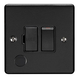 Revive Switched Fused Spur with Flex Outlet Matt Black/Black Trim Large Image
