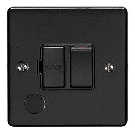 Revive Switched Fused Spur with Flex Outlet Matt Black/Black Trim Large Image