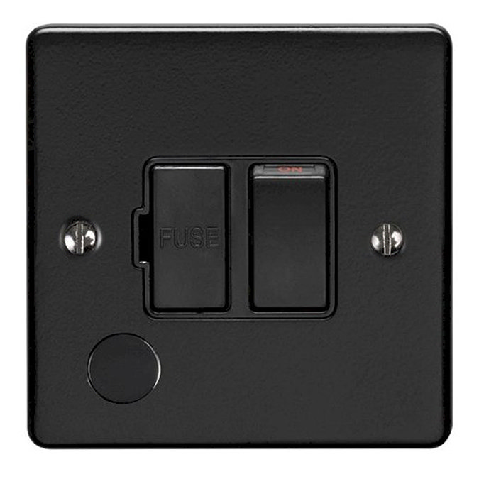 Revive Switched Fused Spur with Flex Outlet Matt Black/Black Trim Large Image