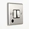 Revive Switched Fused Spur with Flex Outlet Satin Steel/Black Trim  Profile Large Image