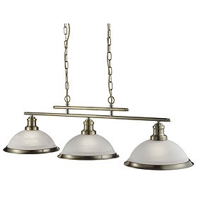 Revive Antique Brass 3 Light Ceiling Bar Pendant Large Image