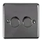 Revive Twin Dimmer Light Switch - Black Nickel Large Image