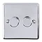 Revive Twin Dimmer Light Switch - Polished Chrome Large Image