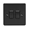 Revive Twin Light Switch - Matt Black Large Image