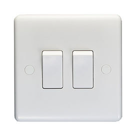 Revive Twin Light Switch - White Medium Image