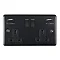 Revive Twin Plug Socket with USB Matt Black Large Image