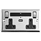 Revive Twin Plug Socket with USB Outlet & WIFI Extender - Polished Chrome Large Image