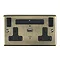 Revive Twin Plug Socket with USB & WiFi Extender Antique Brass/Black Large Image