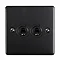 Revive Twin Toggle Light Switch - Matt Black Large Image