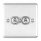 Revive Twin Toggle Light Switch - Satin Steel Large Image