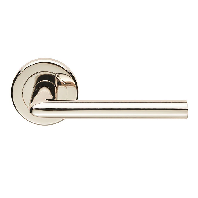 Revive Vento Round Door Lever Handles - Polished Nickel Large Image