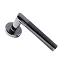 Revive Vesta Round Door Lever Handles - Black Nickel  Profile Large Image