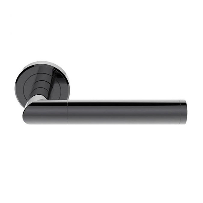 Revive Vesta Round Door Lever Handles - Black Nickel Large Image