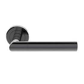 Revive Vesta Round Door Lever Handles - Black Nickel Large Image