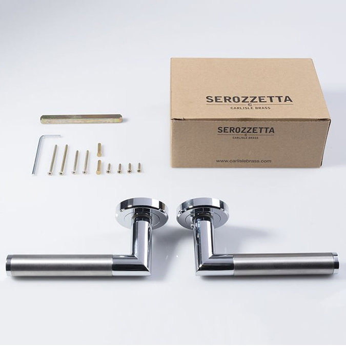 Revive Vesta Round Door Lever Handles - Polished Nickel / Satin Nickel Feature Large Image