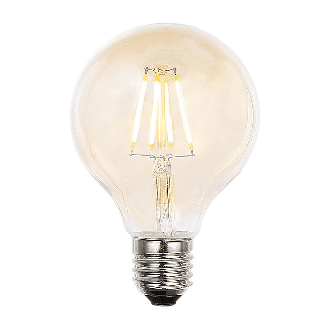Revive Vintage E27 LED Filament Amber Glass Globe Lamp Large Image