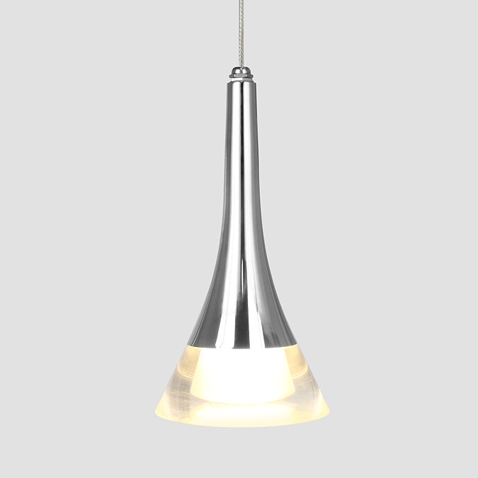 Ellis & Co Zirconia Crystal Single Drop Cone Pendant Light