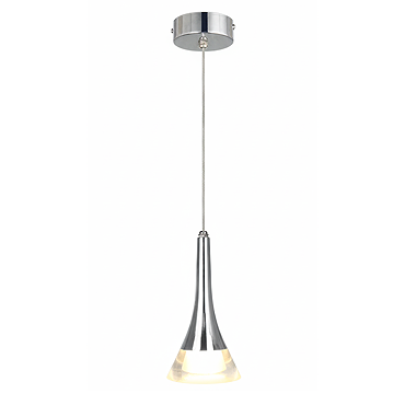 Revive Zirconia Crushed Crystal Single Drop Cone Pendant Light