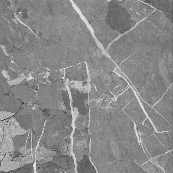 Rhodes Grey Gloss Marble Effect Floor Tile - 47 x 47cm Large Image