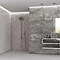 Rhodes Grey Gloss Marble Effect Wall Tile - 33.3 x 55cm Profile Large Image