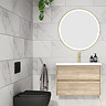 Rhodes White Gloss Marble Effect Wall Tile - 33.3 x 55cm