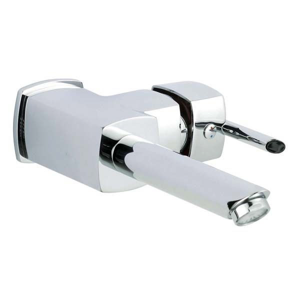 Ultra Rialto Single Lever Wall Mounted Side Basin Mixer - Chrome - PT391 Large Image