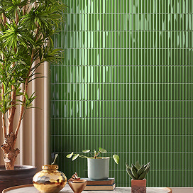Ricci Green Kit-Kat Wall Tiles - 200 x 200mm