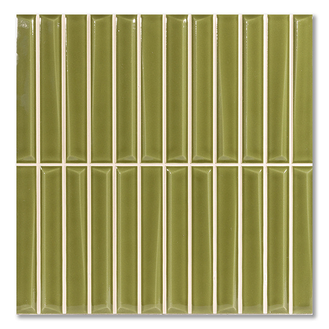 Ricci Olive Kit-Kat Wall Tiles - 200 x 200mm