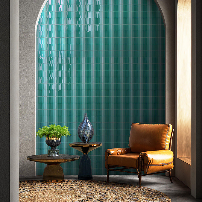 Ricci Turquoise Kit-Kat Wall Tiles - 200 x 200mm