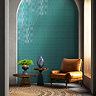 Ricci Turquoise Kit-Kat Wall Tiles - 200 x 200mm
