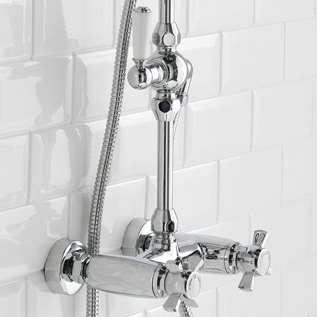 Richmond Traditional Thermostatic Shower With Rigid Riser Kit | Online