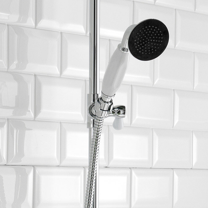Richmond Traditional Thermostatic Shower with Rigid Riser Kit & Diverter In Bathroom Large Image