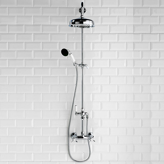 Richmond Traditional Thermostatic Shower with Rigid Riser Kit + Diverter additional Large Image