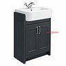 Right Hand Door for Chatsworth 600mm Traditional Graphite Semi-Recessed Vanity Unit
