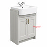 Right Hand Door for Chatsworth 600mm Grey Semi Recessed Basin Unit
